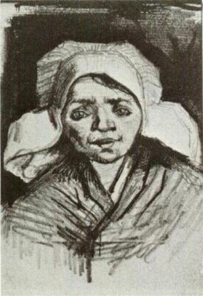 Голова селянки, c.1884 - Вінсент Ван Гог