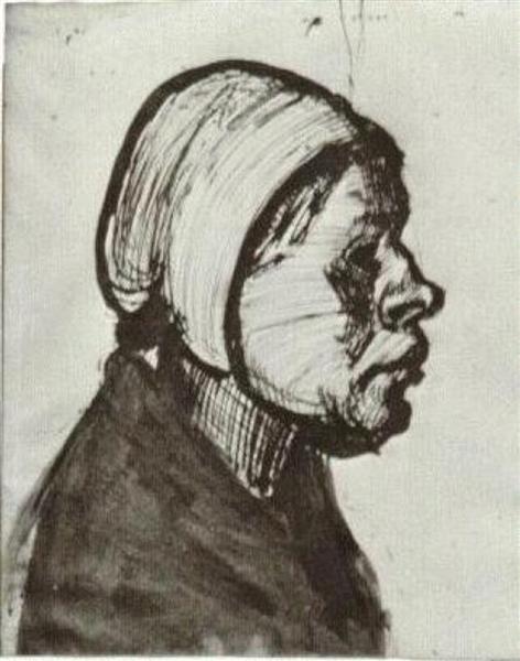 Peasant Woman, Head, c.1884 - Винсент Ван Гог