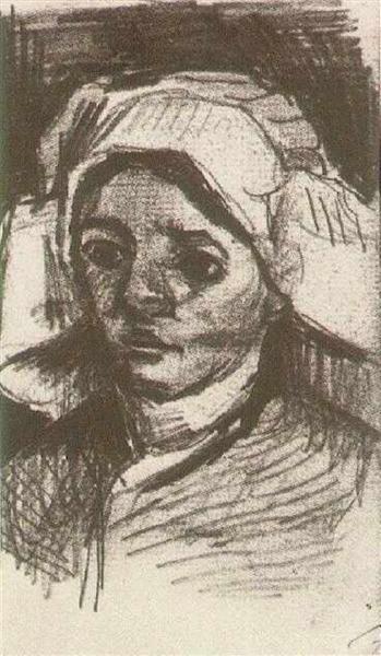 Peasant Woman, Head, c.1884 - Vincent van Gogh