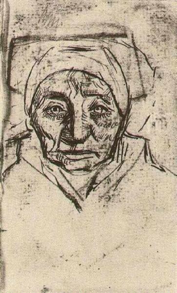 Peasant Woman, Head, 1885 - Винсент Ван Гог