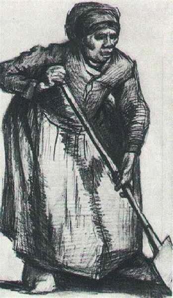 Peasant Woman with Spade, 1885 - 梵谷