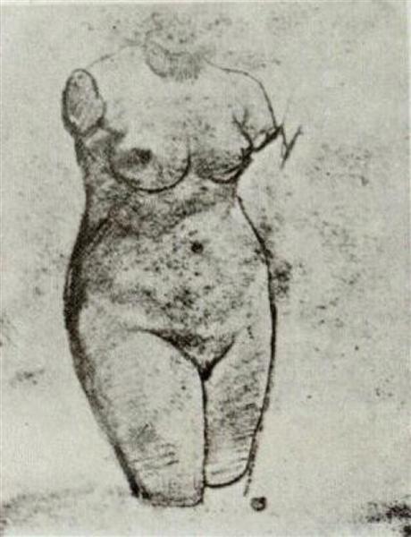 Plaster Torso of a Woman, 1886 - 梵谷