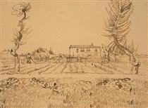 Ploughman in the Fields near Arles - Вінсент Ван Гог