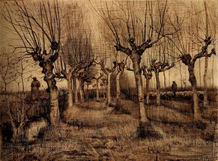 Pollard Birches, 1884 - 梵谷