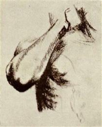 Sketch of a Right Arm and Shoulder - Винсент Ван Гог