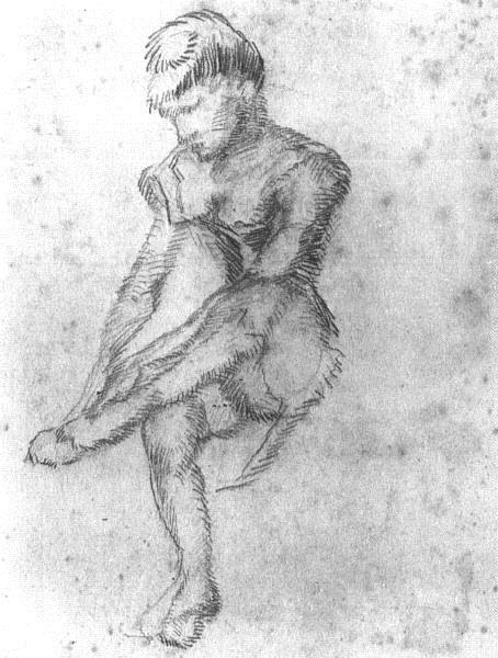 Sketch of a Seated Woman, 1888 - 梵谷
