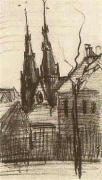 St. Catharina's Church at Eindhoven - Vincent van Gogh
