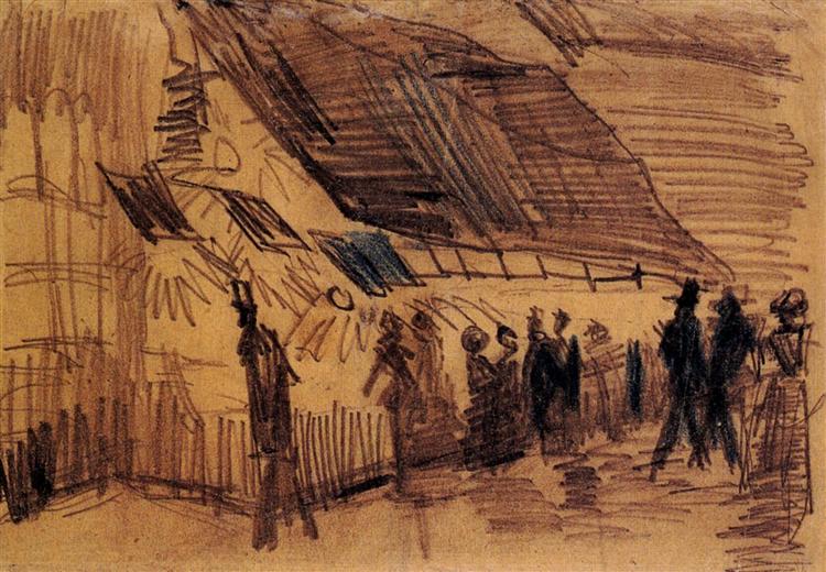 Strollers and Onlookers at a Place of Entertainment, 1887 - Винсент Ван Гог