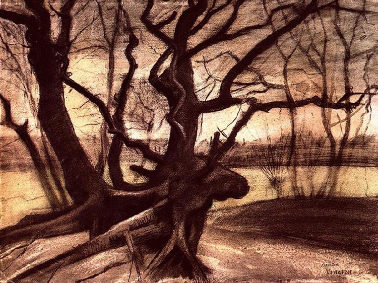 Study of a Tree, 1882 - 梵谷