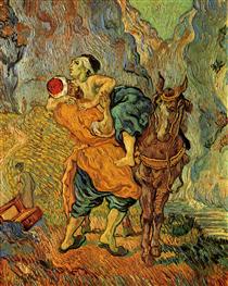 The Good Samaritan, after Delacroix - Vincent van Gogh