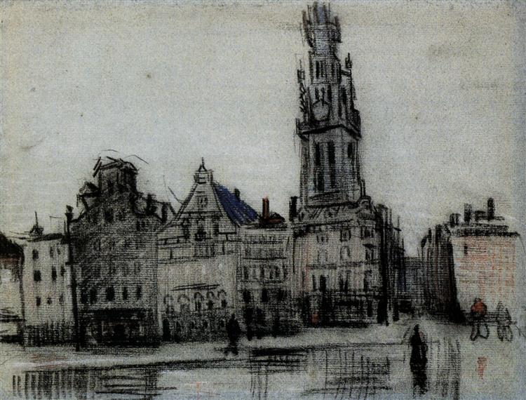 The Grote Markt, 1885 - 梵谷