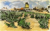The Mill of Alphonse Daudet at Fontevieille - Vincent van Gogh