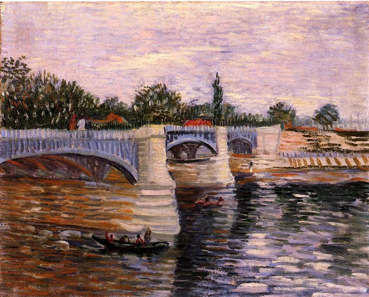 The Seine with the Pont de la Grande Jette, 1887 - Вінсент Ван Гог