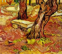 The Stone Bench in the Garden at Saint-Paul Hospital - Vincent van Gogh