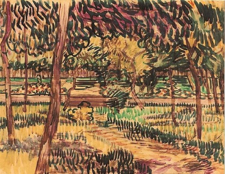 Trees in the Garden of the Asylum, 1889 - Vincent van Gogh