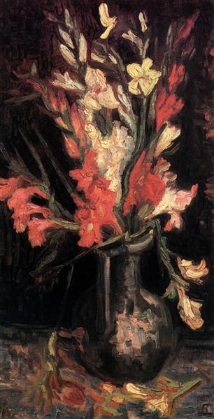 Vase with Red Gladioli, 1886 - Вінсент Ван Гог