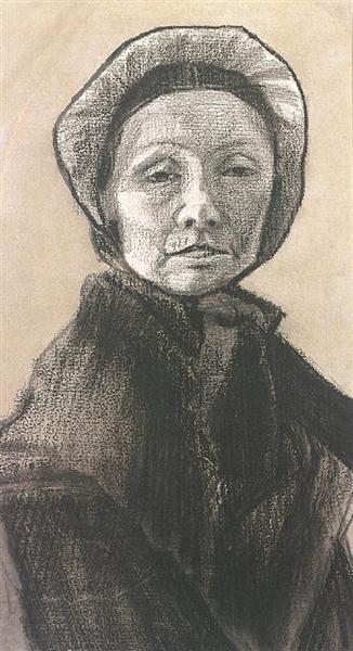Woman with Dark Cap, Sien's Mother, 1882 - 梵谷