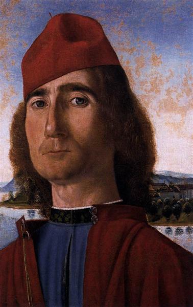 Portrait of an Unknown Man with Red Beret, 1493 - Vittore Carpaccio