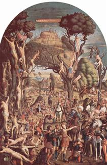 The Crucifixion and the Glorification the Ten Thousand Martyrs on Mount Ararat - Вітторе Карпаччо