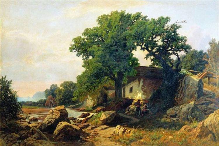 Пейзаж біля Алушти, 1870 - Володимир Орловський