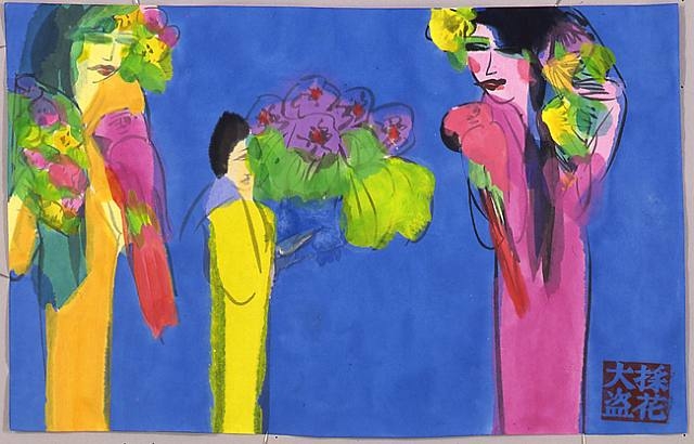 Bring In The Flowers, 1985 - Walasse Ting