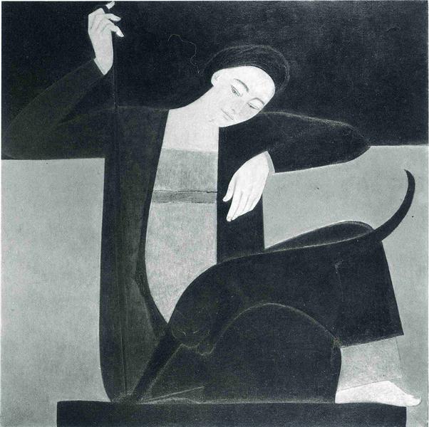 Woman, Cat and String, 1964 - Will Barnet