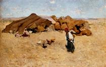 Arab Encampment, Biskra - Willard Leroy Metcalf