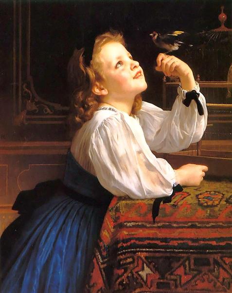 The bird, 1867 - William-Adolphe Bouguereau