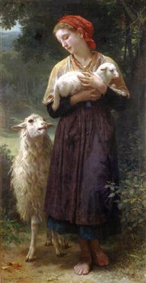The Shepherdess - William Adolphe Bouguereau