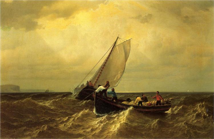 Fishing Boats on the Bay of Fundy, 1860 - Уильям Брэдфорд