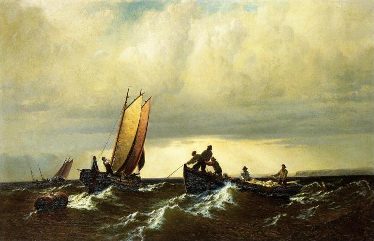 Fishing Boats on the Bay of Fundy, 1861 - Уильям Брэдфорд