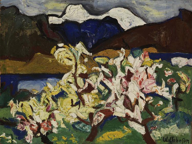 Snow Peaks and Blossoms, 1938 - William H. Johnson