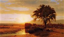 Sunset in the Valley - William Hart