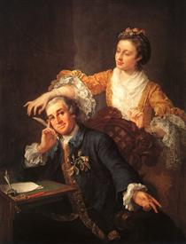 David Garrick and his Wife - William Hogarth