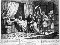 Mary Toft, apparently giving birth to rabbits - Уильям Хогарт