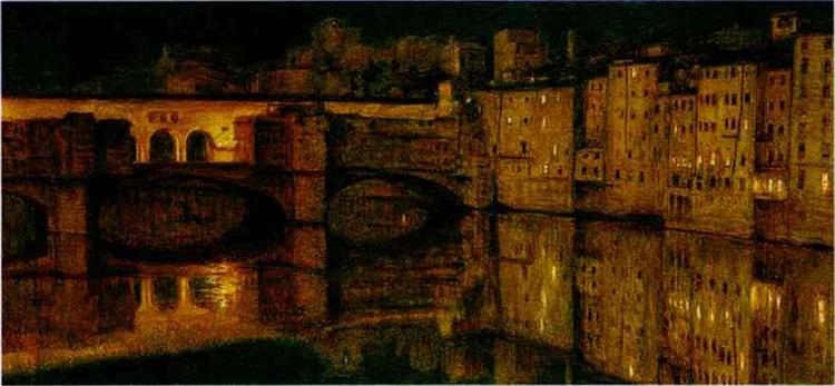 The Ponte Vecchio, Florence, 1867 - 威廉·霍爾曼·亨特