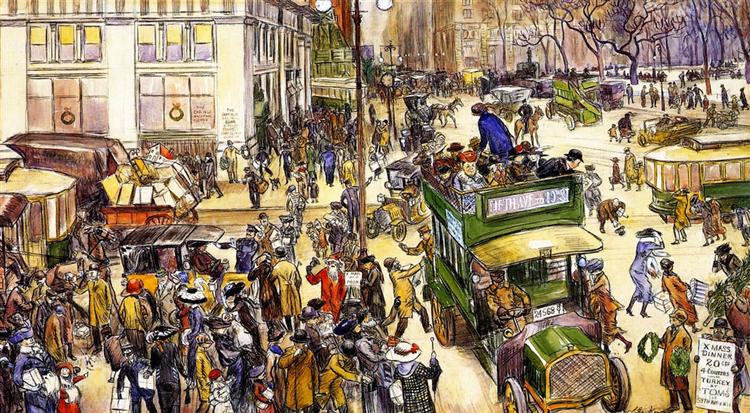 Christmas Shoppers, 1912 - Уильям Джеймс Глакенс