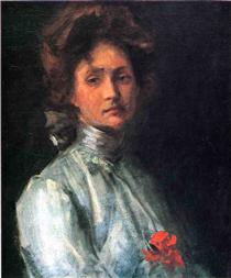 Portrait of a Young Woman - Уильям Меррит Чейз