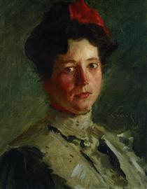 Portrait of Martha Walter - Вільям Мерріт Чейз