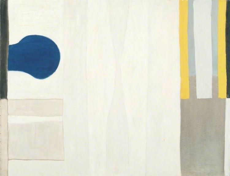 Blue Form on White, 1964 - William Scott