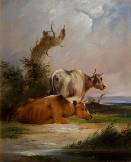 Cows, White Cow Standing - William Shayer