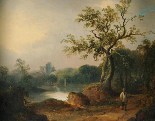 Landscape with Figures on a Path - Уильям Шайер