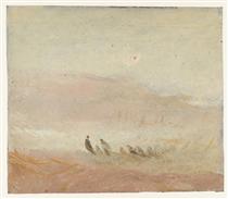 Figures on a Beach - J.M.W. Turner