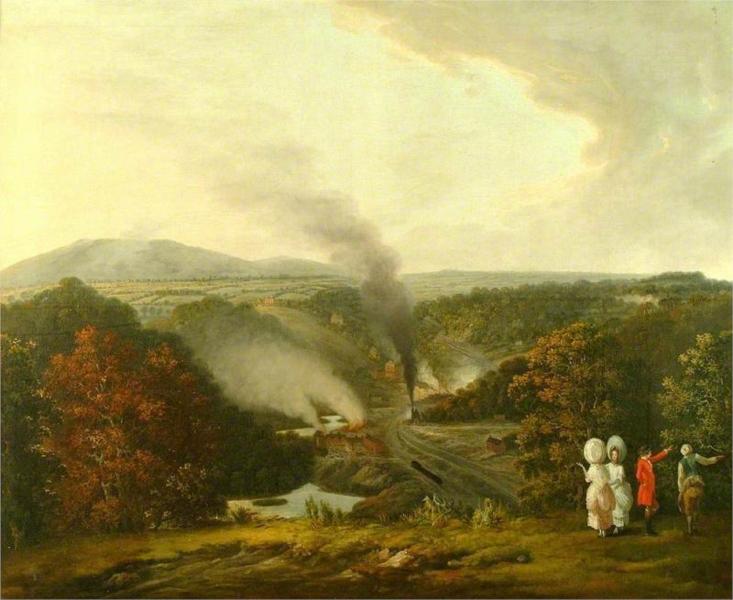 Afternoon View of Coalbrookdale, Shropshire, 1777 - Уильям Уильямс