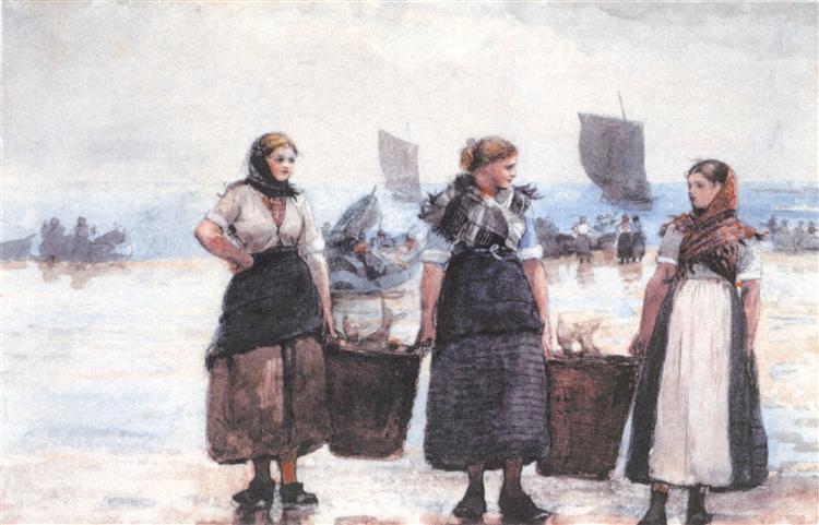 Fisherwomen, Cullercoats, 1881 - Вінслов Гомер