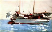 Taking on wet provisions - Winslow Homer