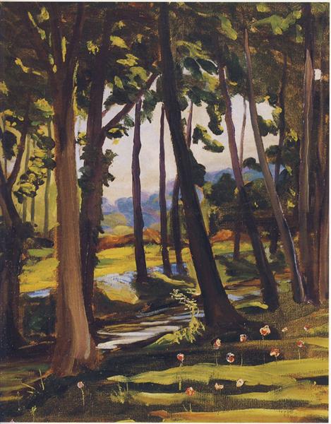 Trees by a Stream in Norfolk - Уинстон Черчилль