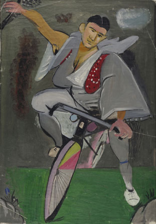 Cyclist with a red vest, 1936 - Yiannis Tsaroychis