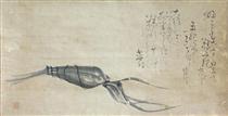 Chimaki by Matsumura Goshun (painting) and Yosa Buson (calligraphy) - 與謝蕪村