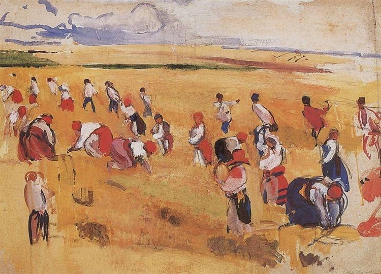 Harvest, c.1910 - Zinaïda Serebriakova